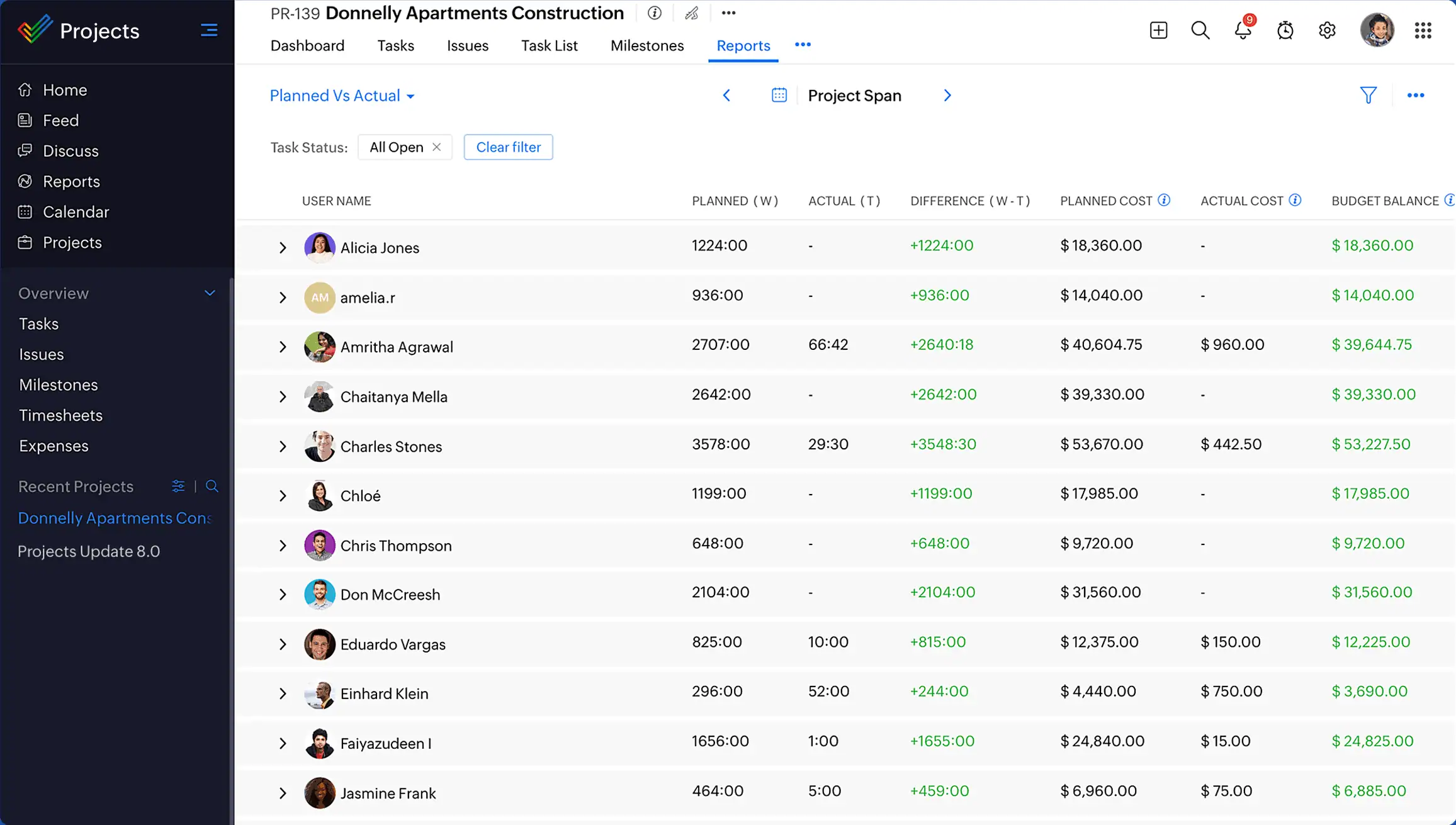 Time Tracking & Billing tích hợp Zoho Invoice