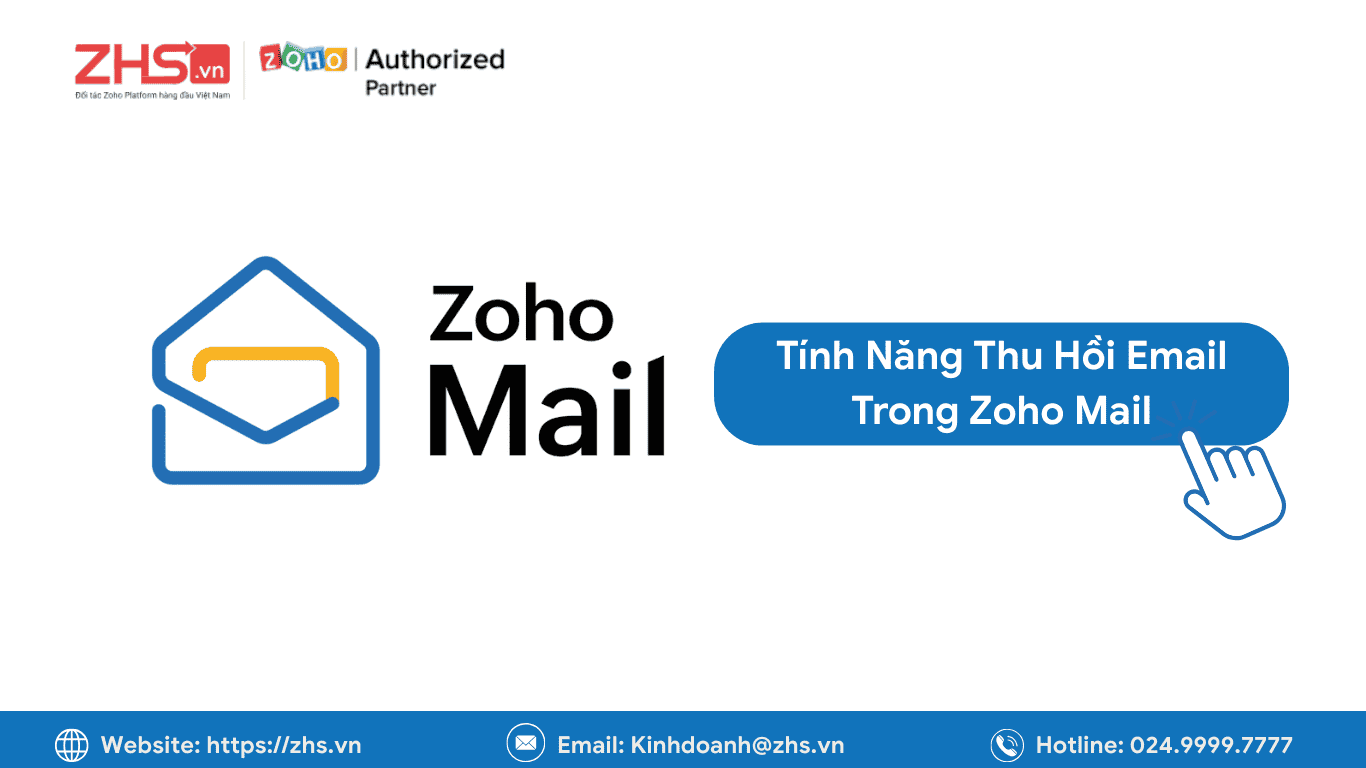 Tính năng thu hồi email trong Zoho Mail