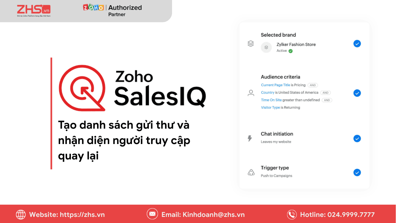 Tạo danh sách gửi thư và nhận diện người truy cập quay lại