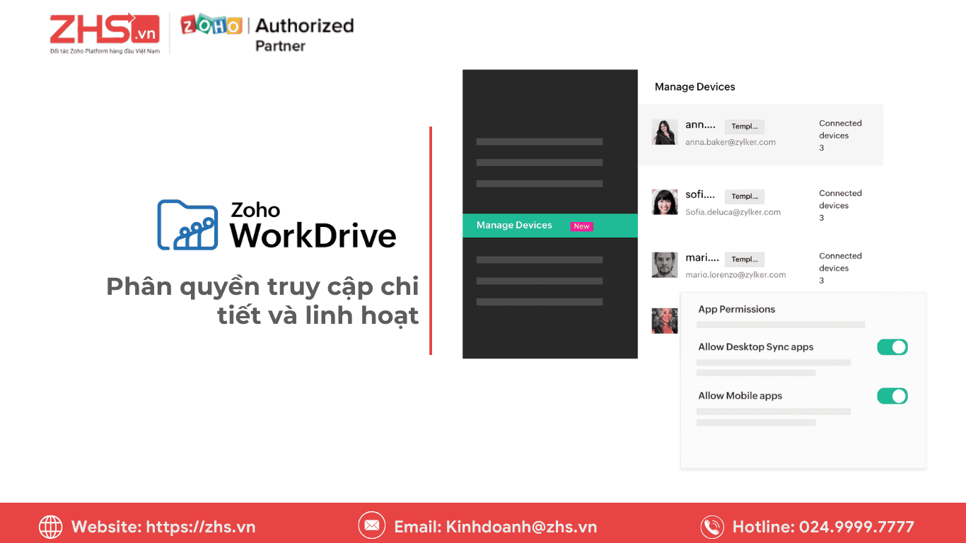 Phân quyền truy cập chi tiết và linh hoạt