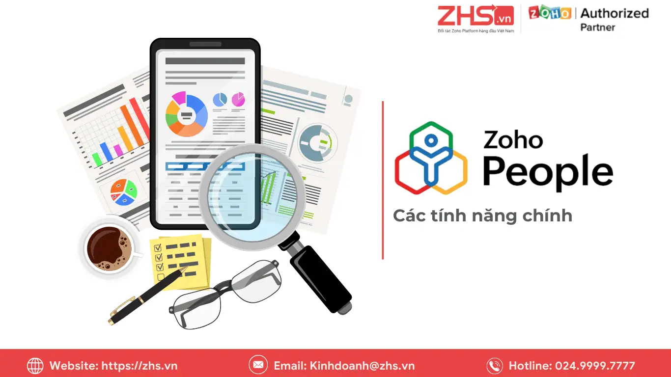 Các tính năng chính trong phần mềm Zoho People