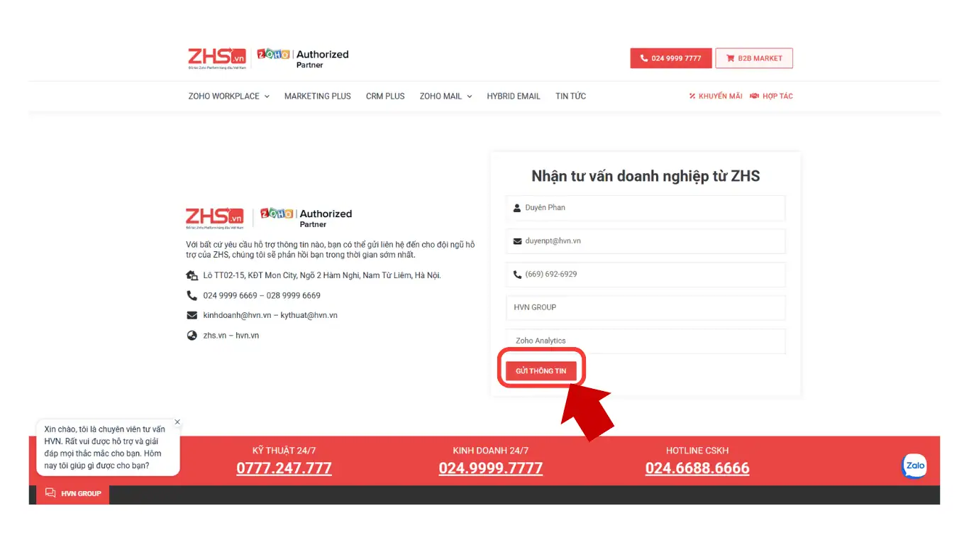 Hướng dẫn đăng ký sử dụng Zoho Analytics bản quyền tại ZHS