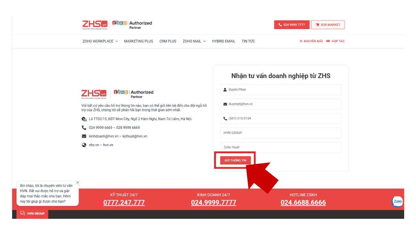 Hướng dẫn đăng ký Zoho Vault bản quyền tại ZHS