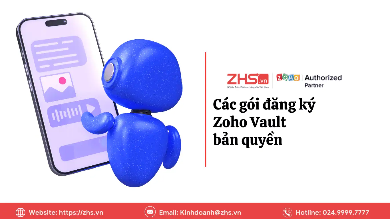 Hướng dẫn đăng ký Zoho Vault bản quyền tại ZHS