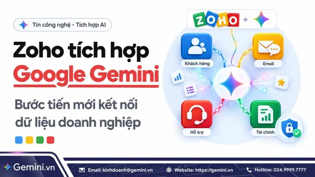 Zoho tích hợp Google Gemini